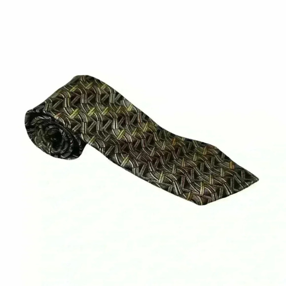 Men’s Vintage 1990s Jerry Garcia Tie - 100% Silk - Abstract Pattern - Picture 6 of 9